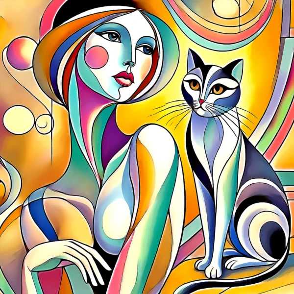 Colours of Life Cat and Woman