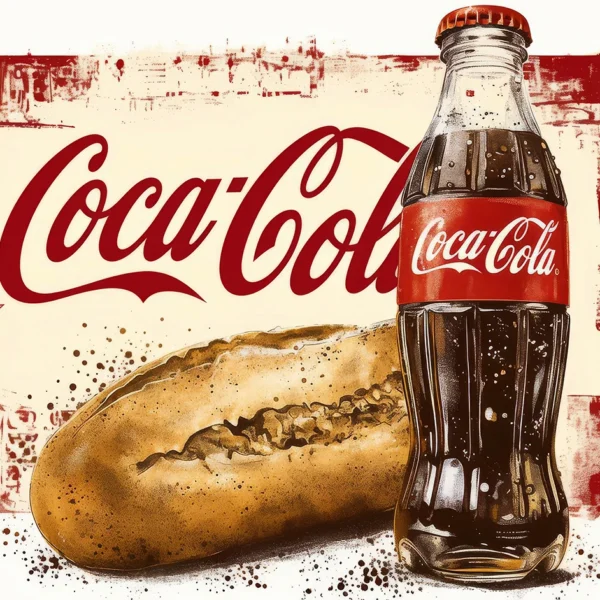 Old times a sandwich and Coca Cola