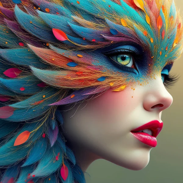 Colourful Fairy Girl